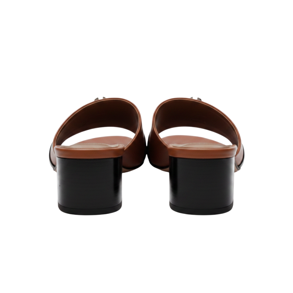 Women's  Leather Luxury Comfort Blocks Sandals