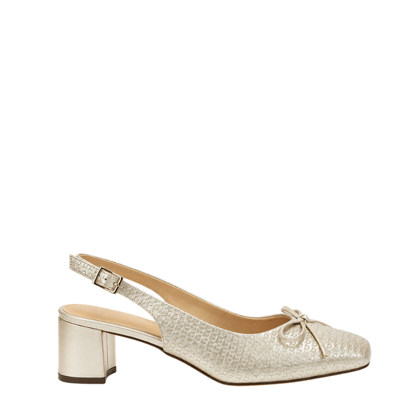 Women's Champagne Slingback Block Heels