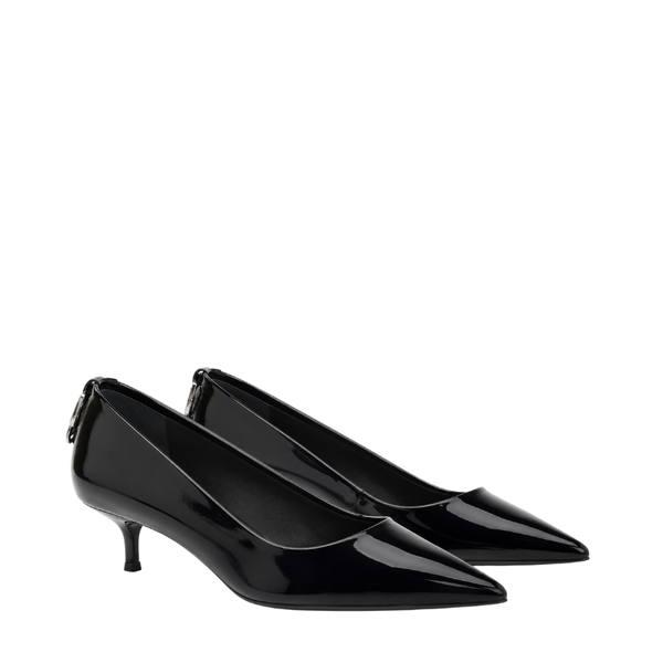 Women's Italian Patent Pointed-Toe Kitten Heels