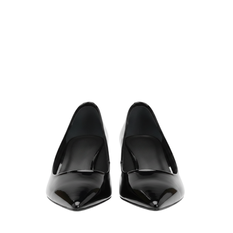 Women's Italian Patent Pointed-Toe Kitten Heels