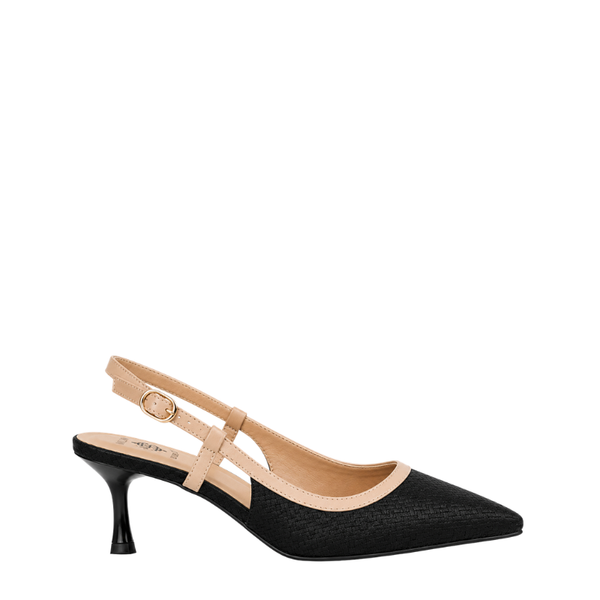 Women's Woven Slingback Stiletto Heels