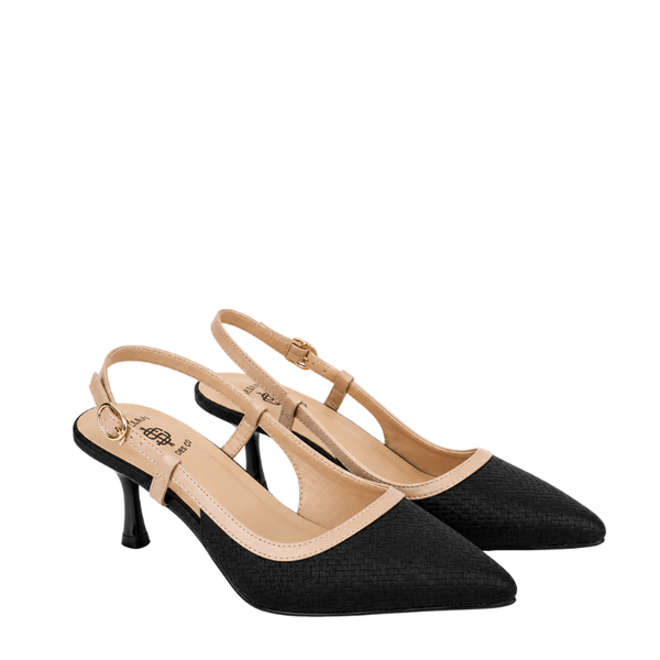 Women's Woven Slingback Stiletto Heels