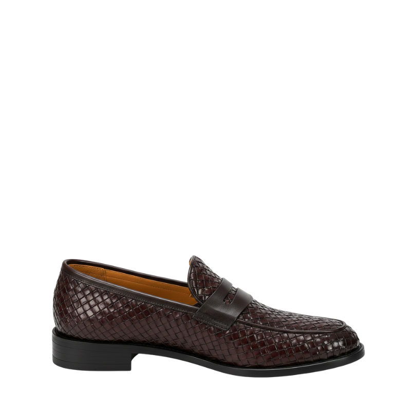Woven Dark Luxe Penny Loafers