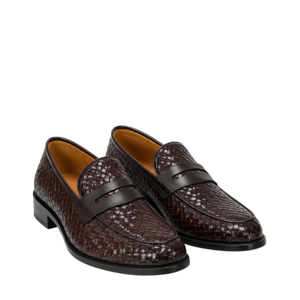 Woven Dark Luxe Penny Loafers