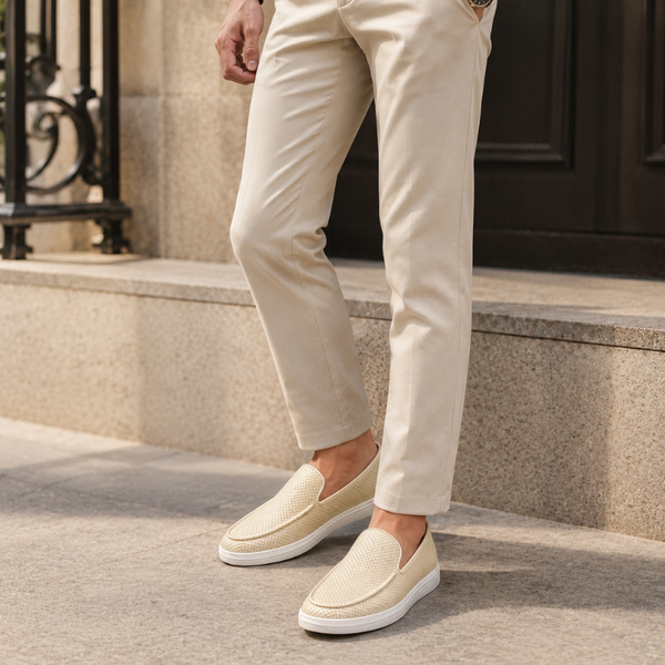 Woven Ignite Textured Leather Loafer