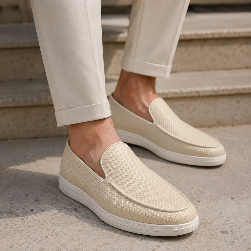 Woven Ignite Textured Leather Loafer