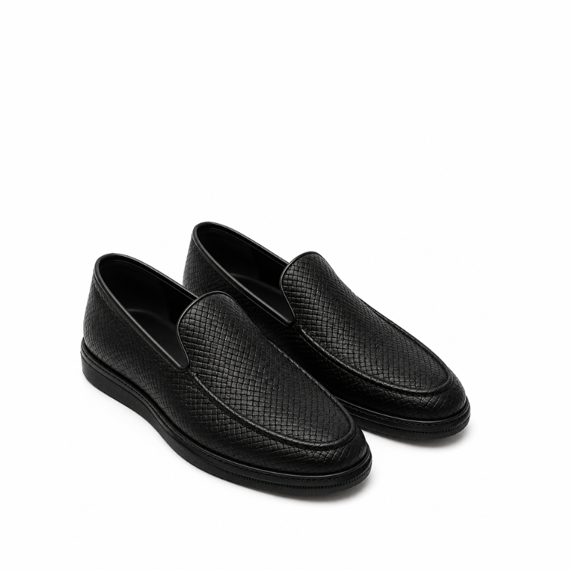 Woven Ignite Textured Leather Loafer