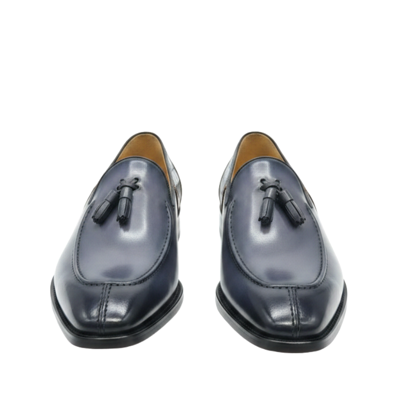 Zenvior Royal Leather Tassel Loafers