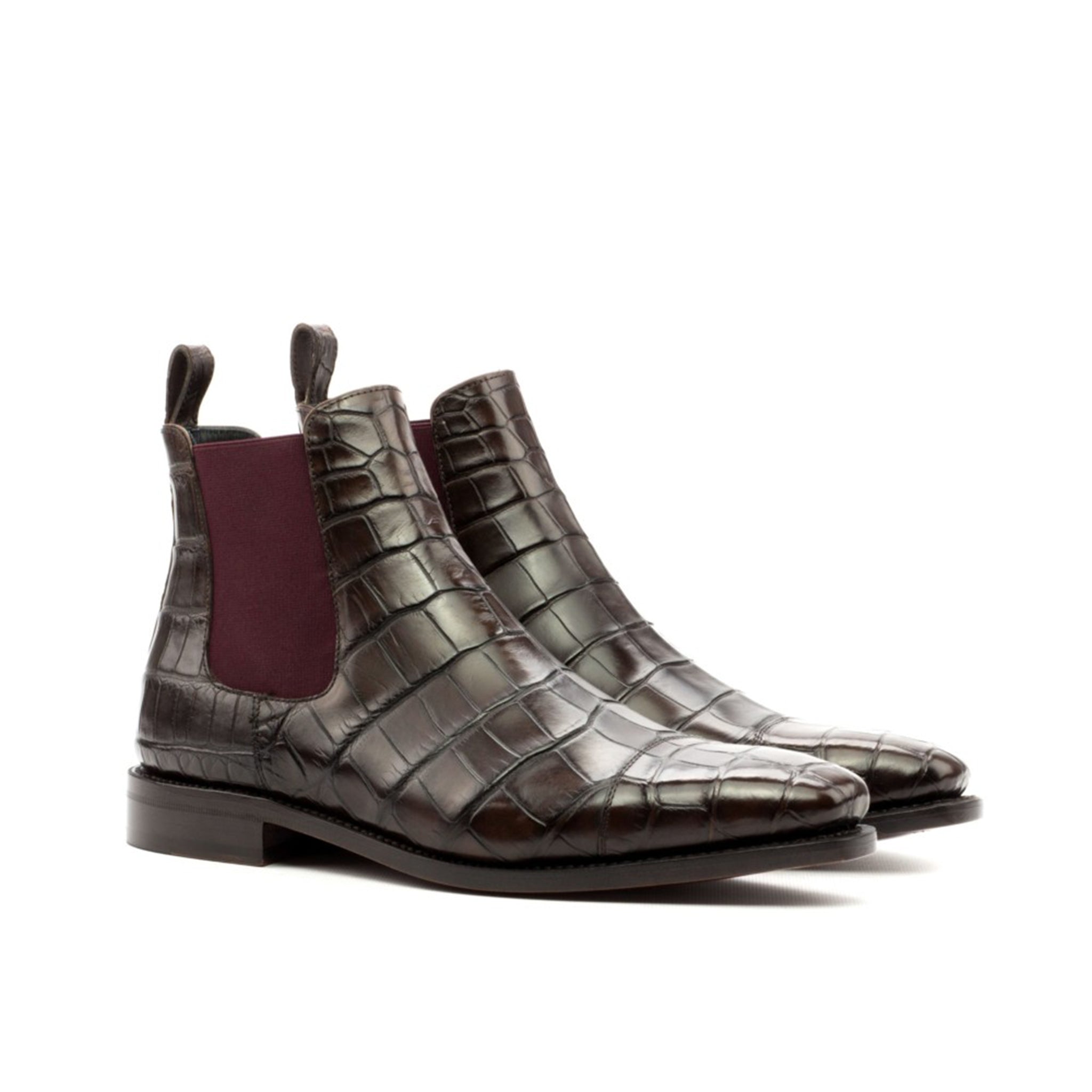 Square Toe Alligator Boots