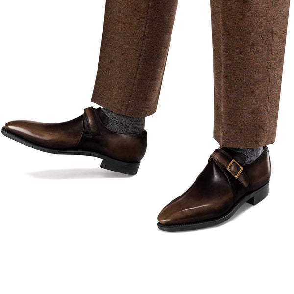 Buckle Calf Leather Old Shoes