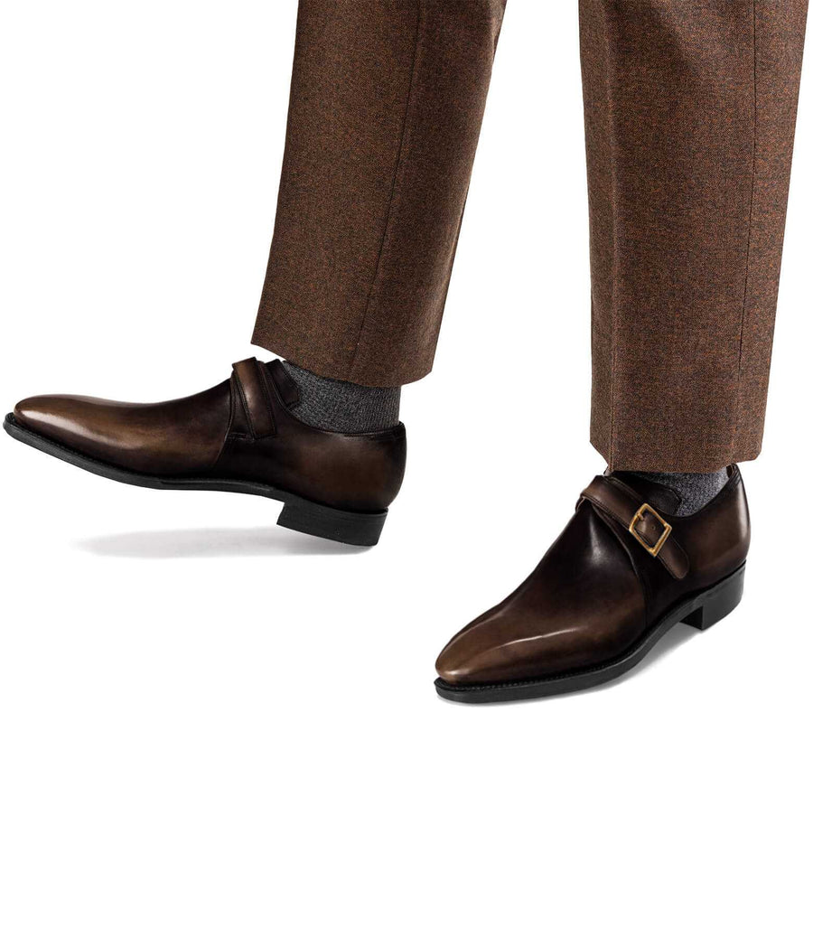 Buckle Calf Leather Old Shoes