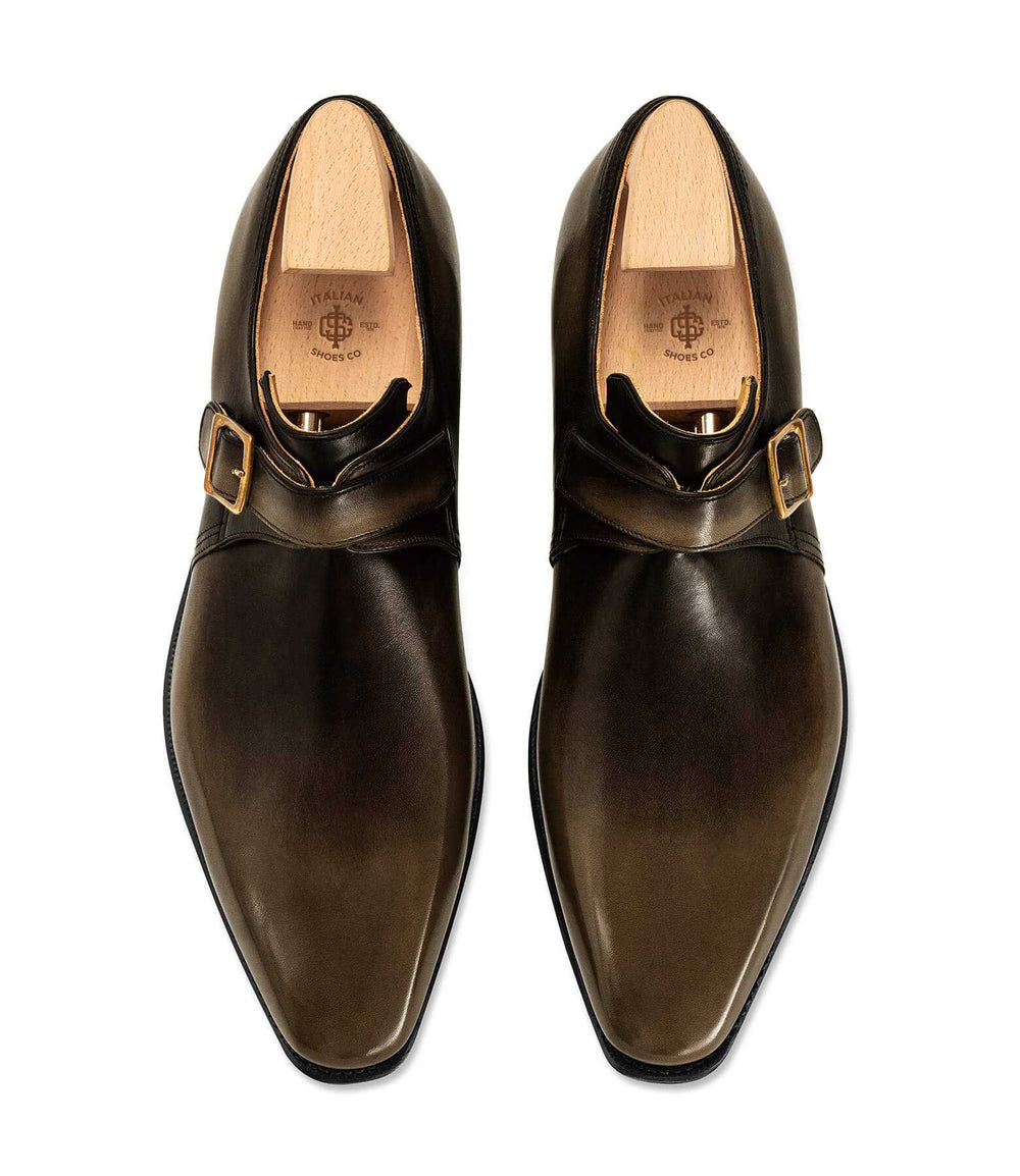 Buckle Calf Leather Old Shoes