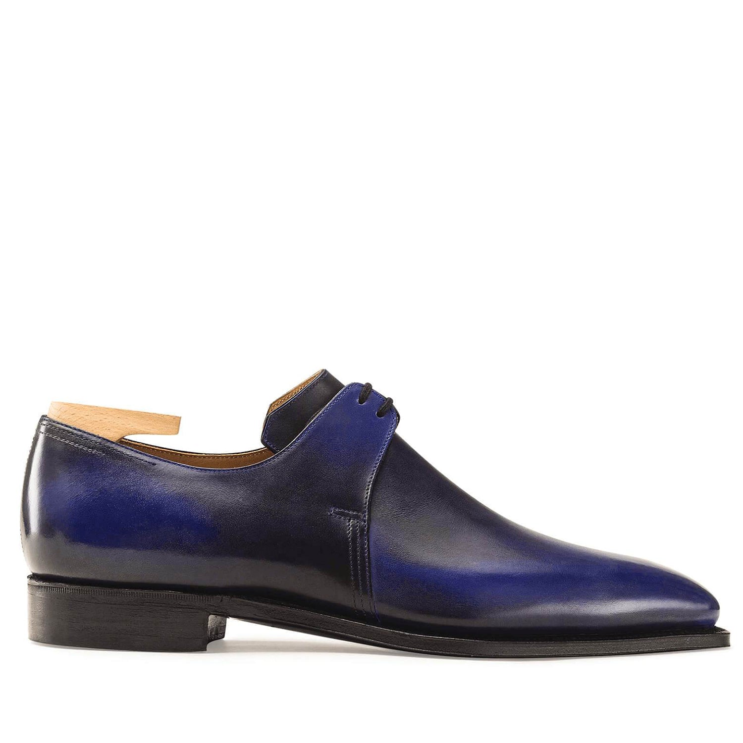 Dark Blue Calf Leather Shoes