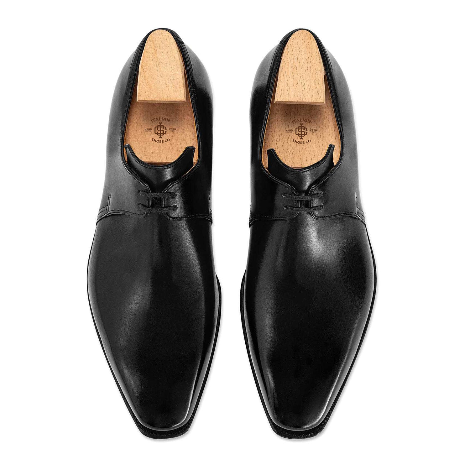 Black Calf Leather Lace up Shoes