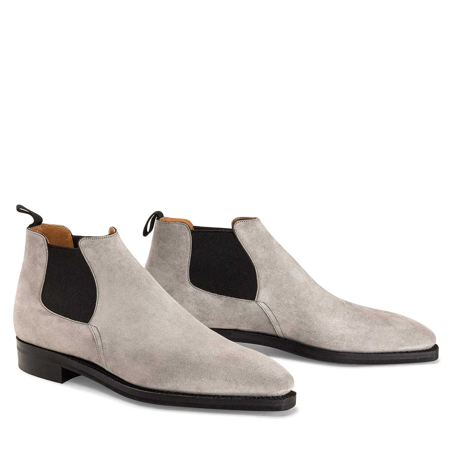 GREY BOOTS SUEDE CALF LEATHER