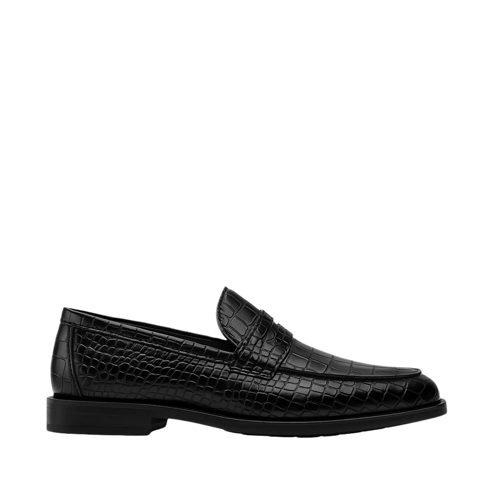Croco Leather Printed Loafer