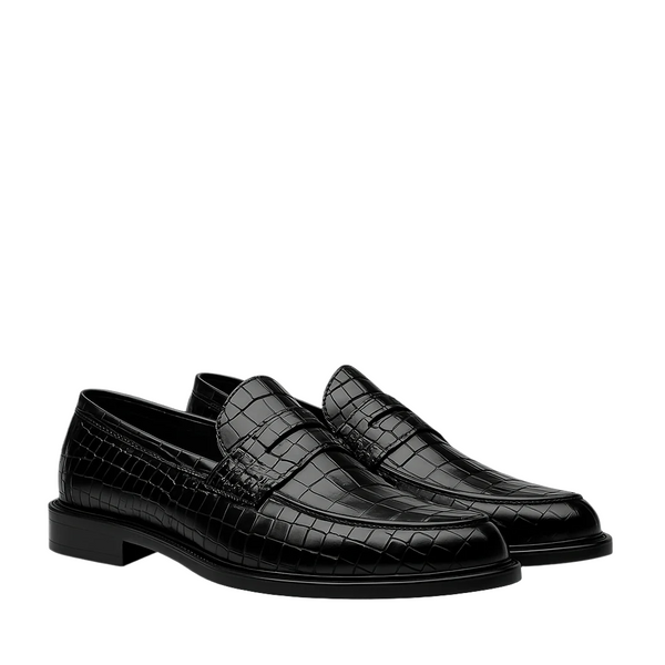 Croco Leather Printed Loafer