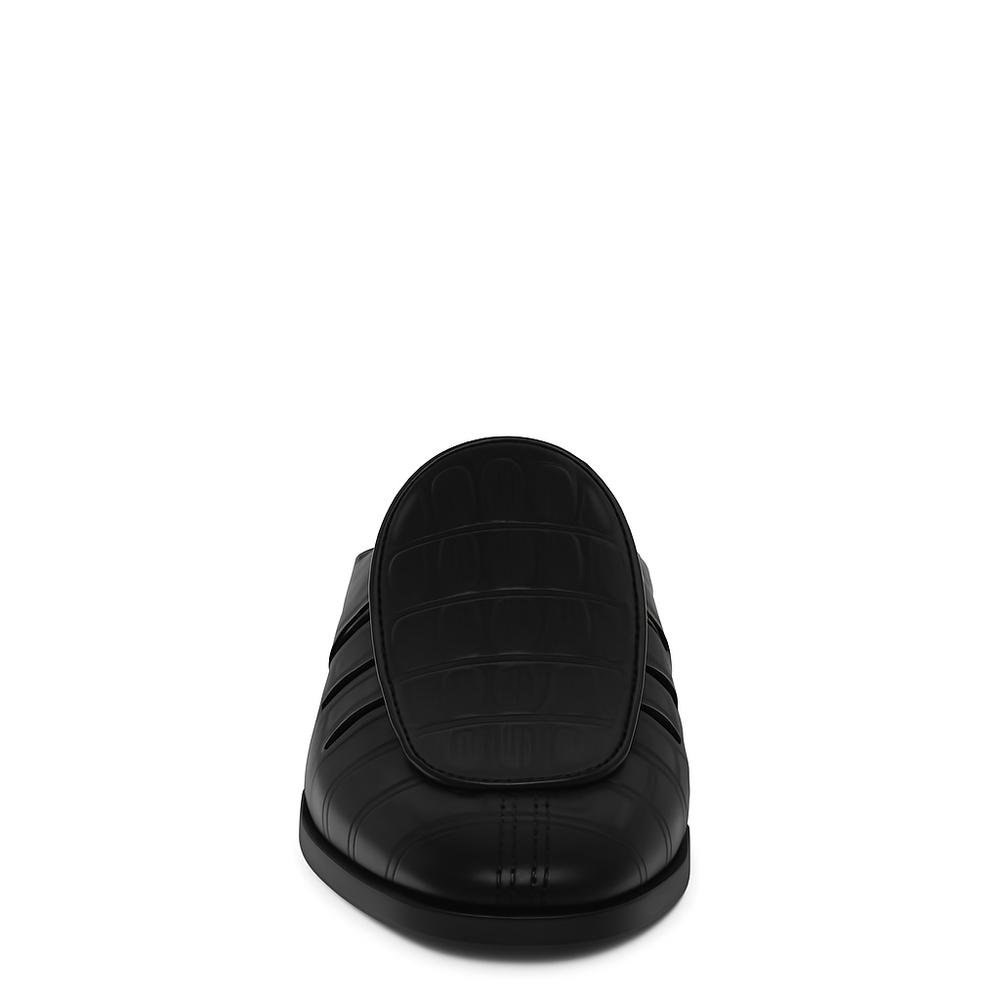 Stylish Croco Leather Mule