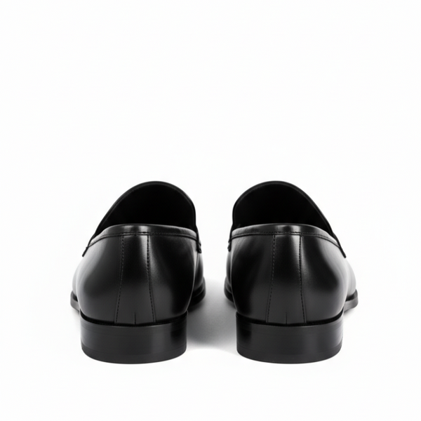Italian Classic Noir Saddle Penny Loafers