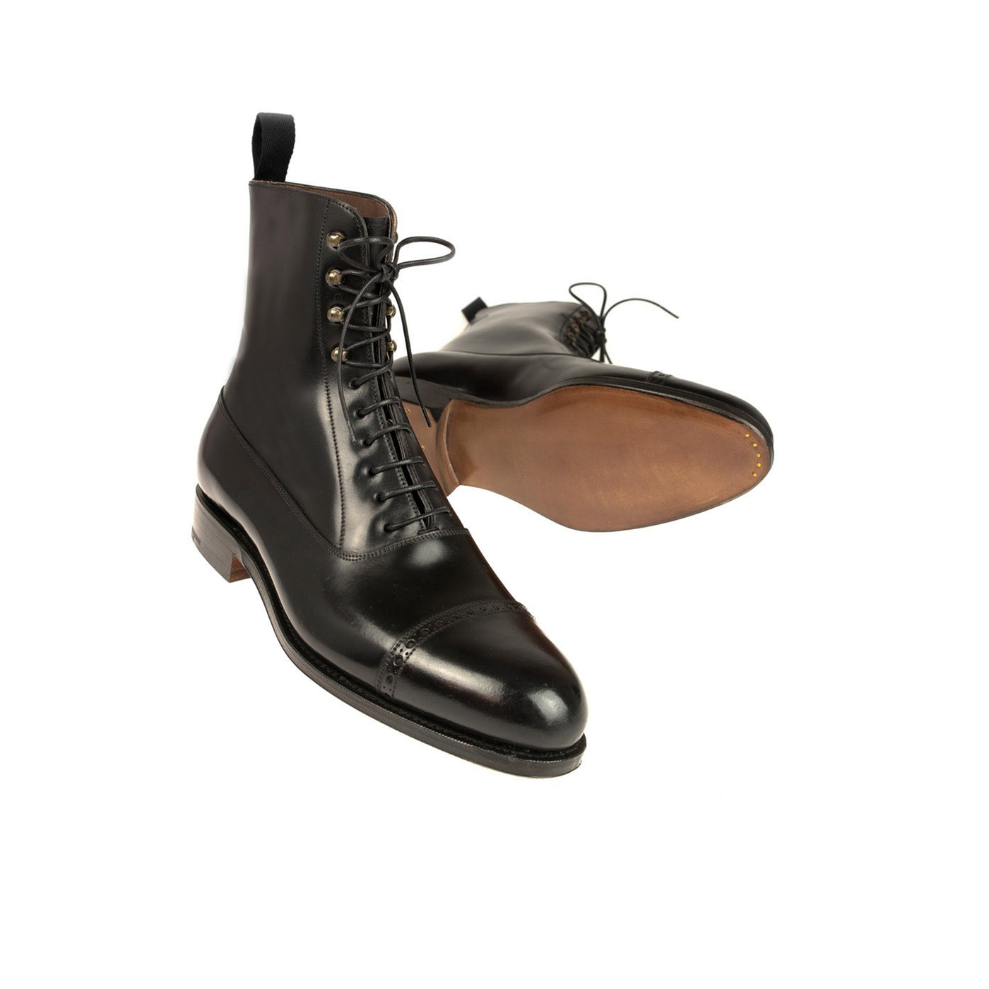 Midnight Lace up High Ankle Boots