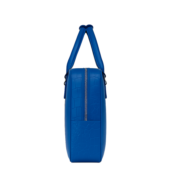 Italian Croco Leather Textured Briefcase Edition - Blue