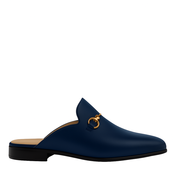 Plain Design Leather Mule