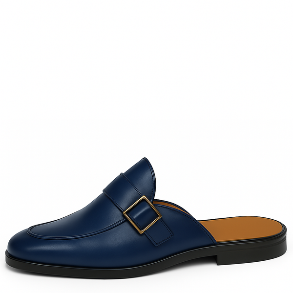 Single Strap Elegant Mule - Blue