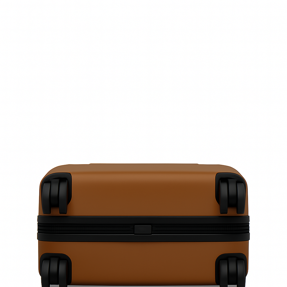 Luxury Wide Tan Trolley Luggage Bag