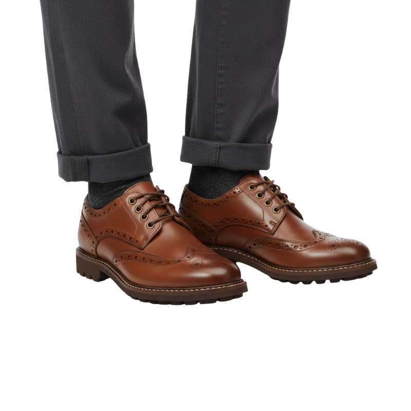Mens Saddle Crest Brogue Oxford