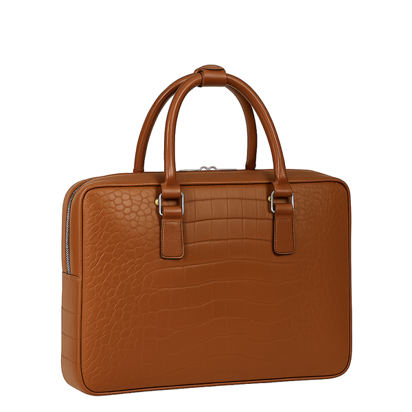 Italian Croco Leather Textured Briefcase Edition
