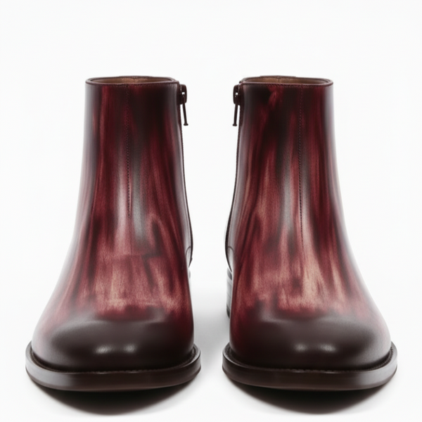 Italian Luxury Gradient Leather Chelsea Boots