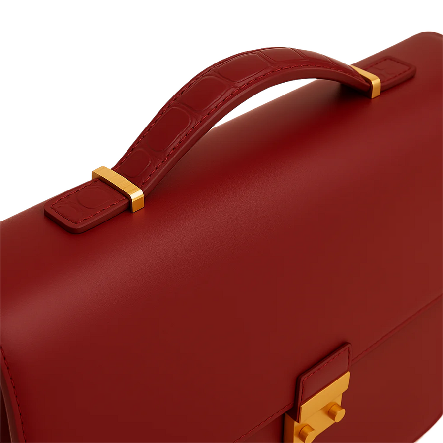 Men s Double Compartment Classy Tan Briefcase