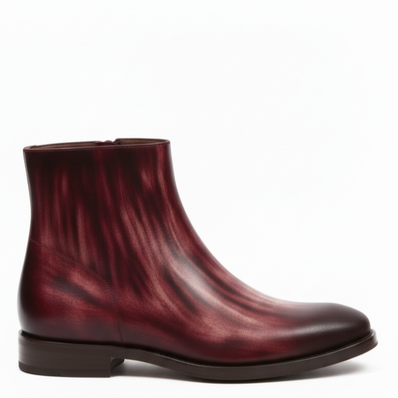 Italian Luxury Gradient Leather Chelsea Boots