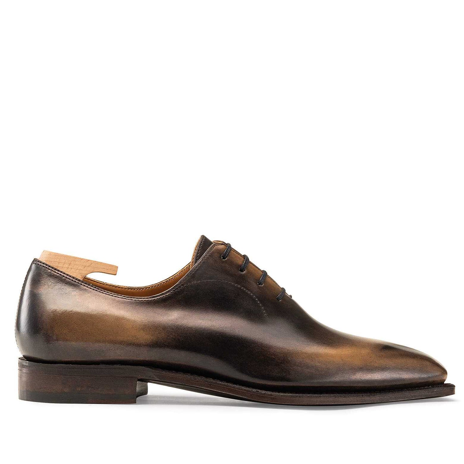 Casanova Calf Leather Old Black Shoes