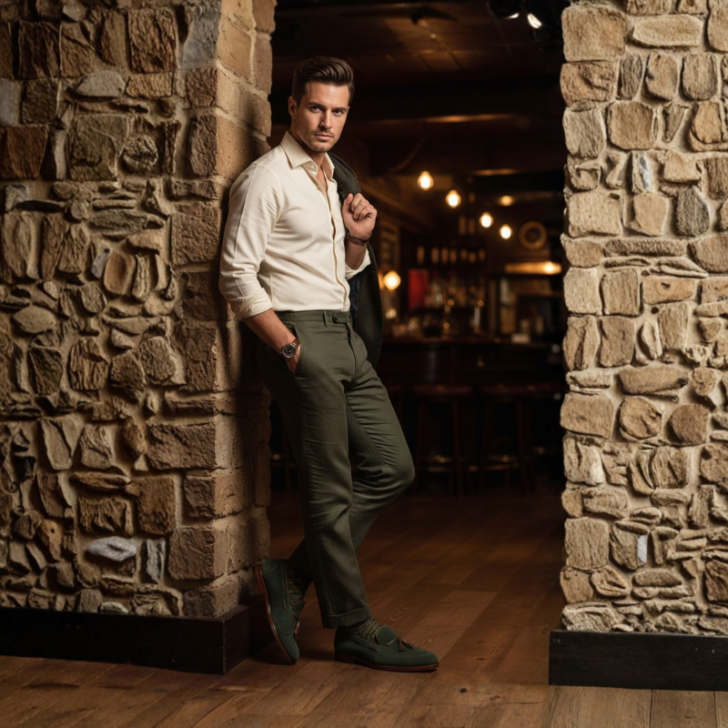 Braided Charm Italian Suede Tassel Loafers