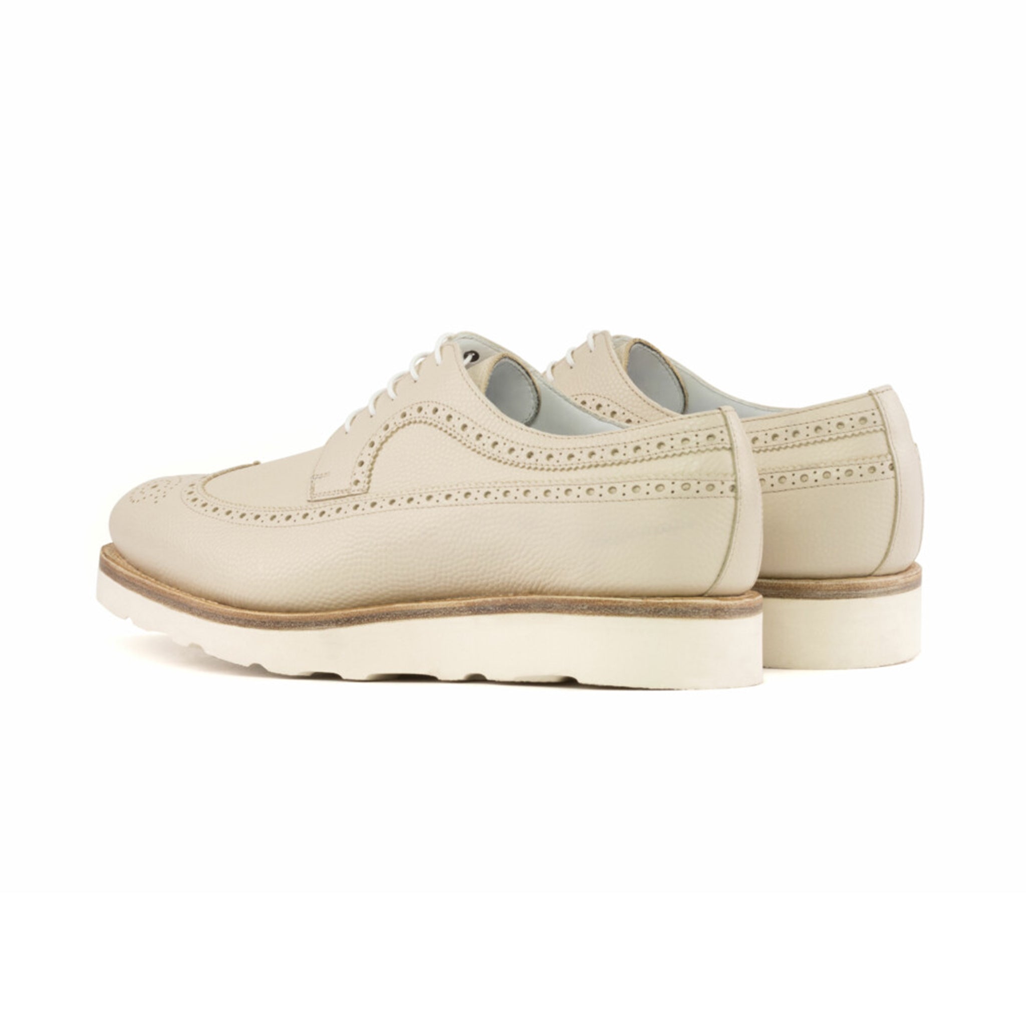 Nude Leather Casual Brogues