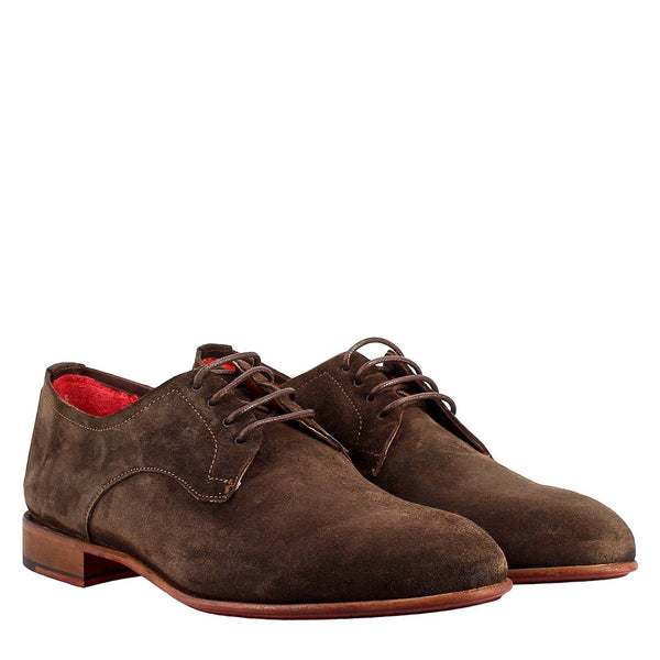 Derby in suede leather