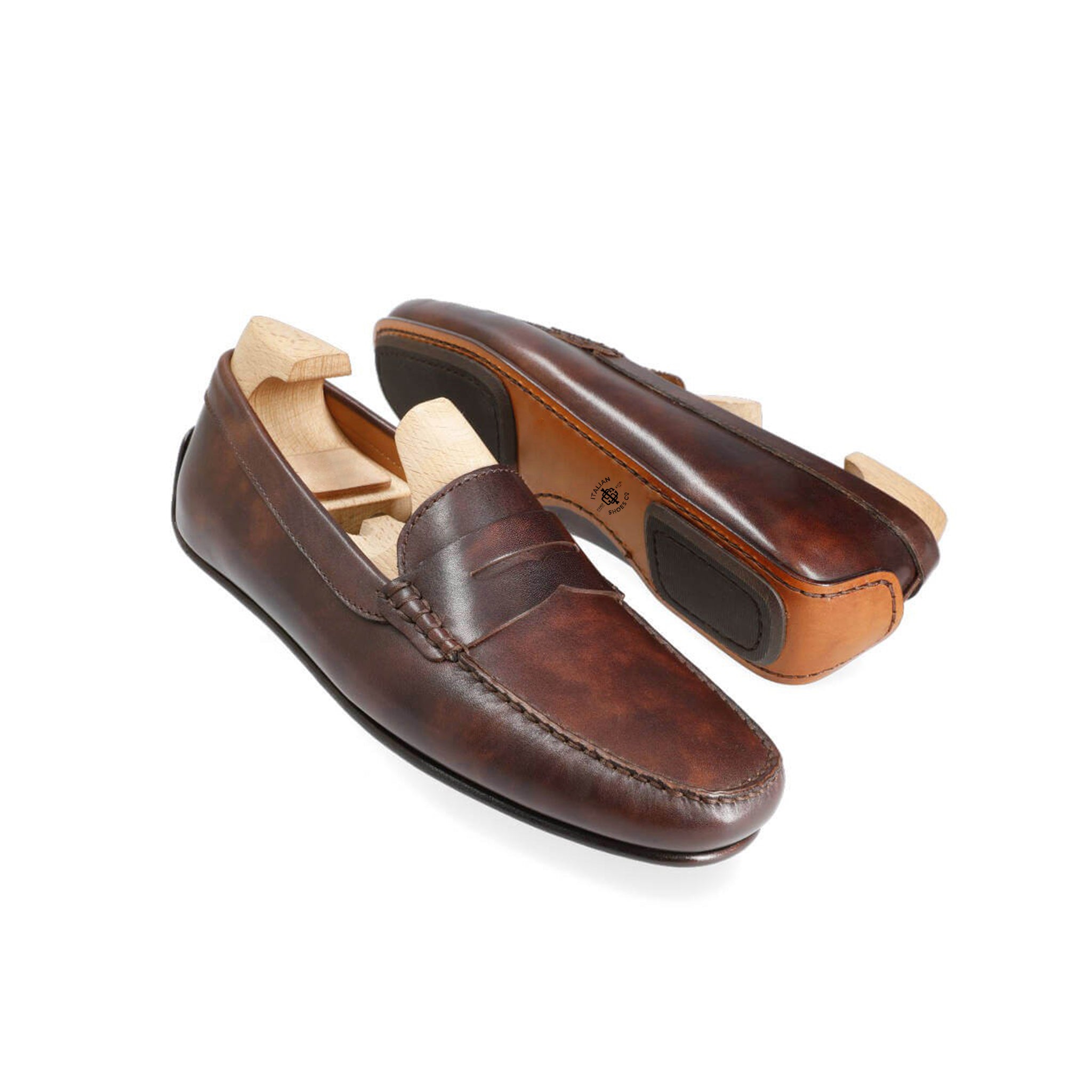 Copper Brown Penny Loafers