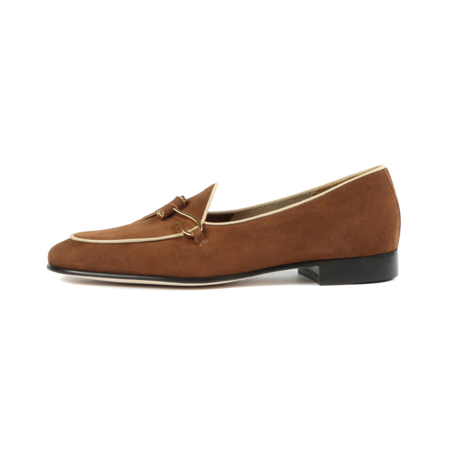 Side Hook Suede Slip on Loafers
