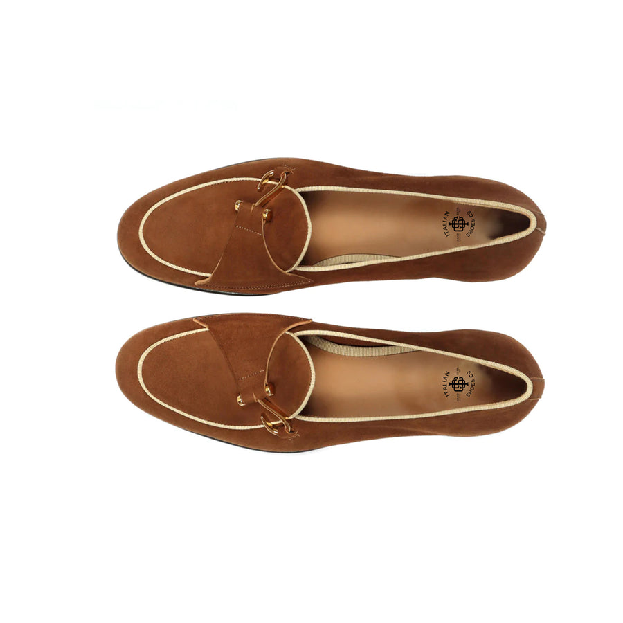 Side Hook Suede Slip on Loafers