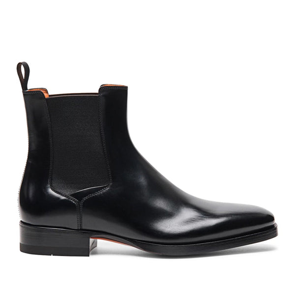 Men s Polished Leather Chelsea Boots