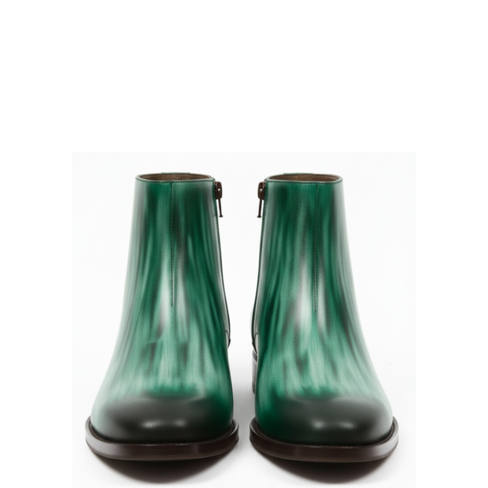 Italian Luxury Gradient Leather Chelsea Boots