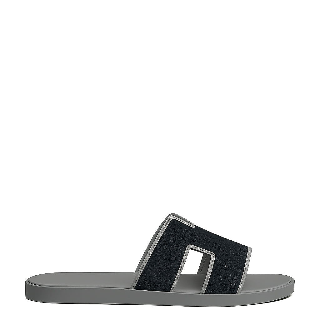 Haven Textured H Style Dual Slip-On in Canvas Blue and Brown