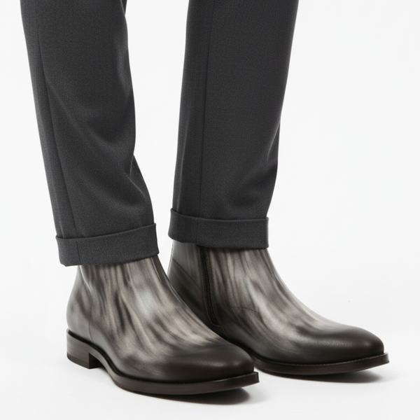 Italian Luxury Gradient Leather Chelsea Boots