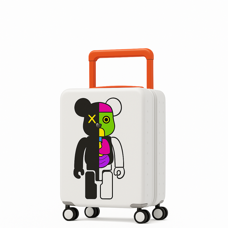 Luxury Kids Printed Trolley Bag