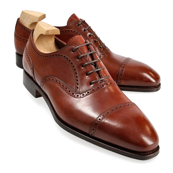Polished Leather Cap Toe Formal Oxford Shoe