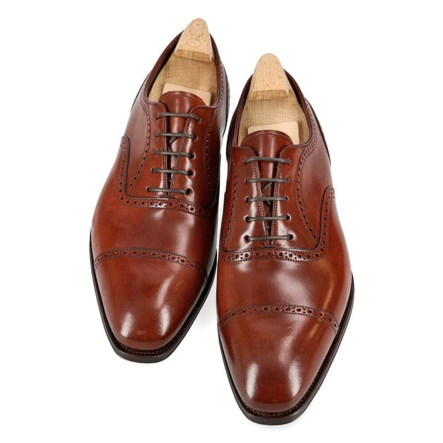 Polished Leather Cap Toe Formal Oxford Shoe