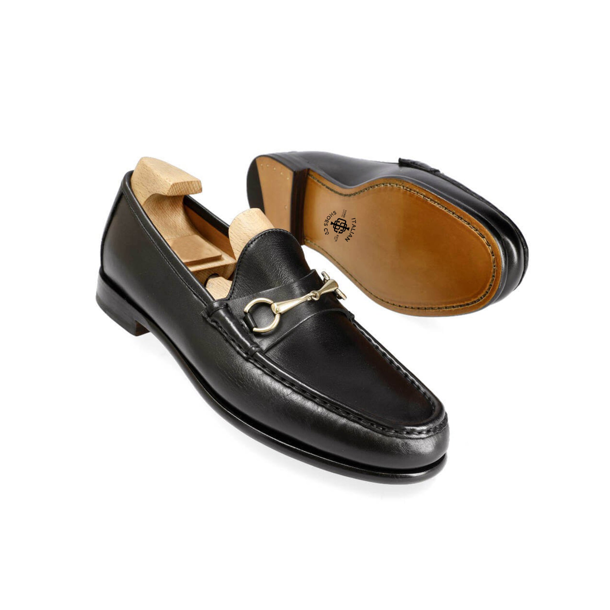 Midnight Leather Italian Loafers
