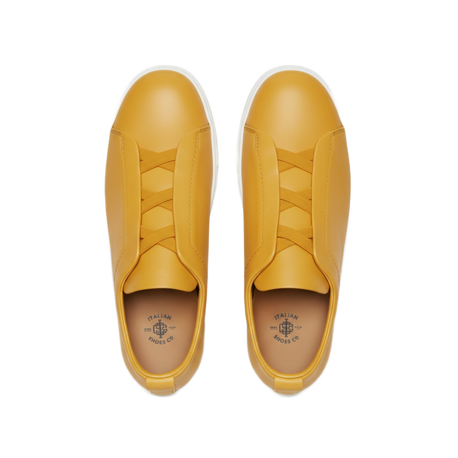 Luxury Edition Triple Stitch Leather Sneaker for Men's
