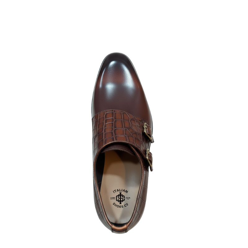 Elite Croco Double Monk Shoes